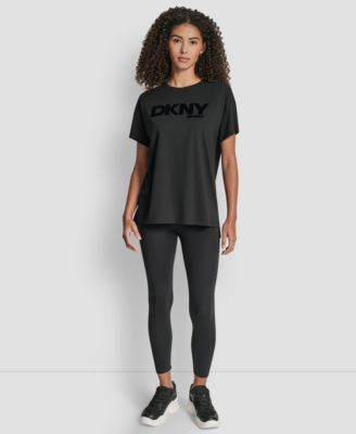 Women's Flocked Logo Drop Shoulder T-Shirt