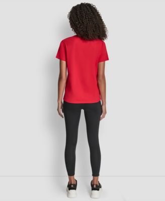 Women's Arched Exploded Rhinestone Crewneck T-Shirt