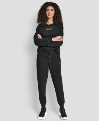 Women's Rhinestone Logo Cuffed Jogger