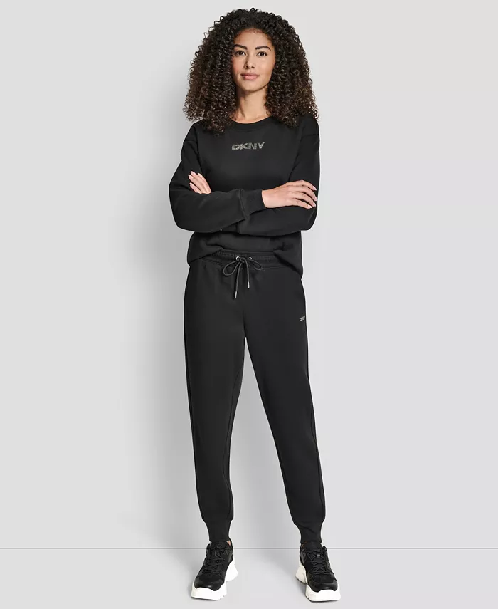 Women's Rhinestone Logo Cuffed Jogger - thumbnail 8