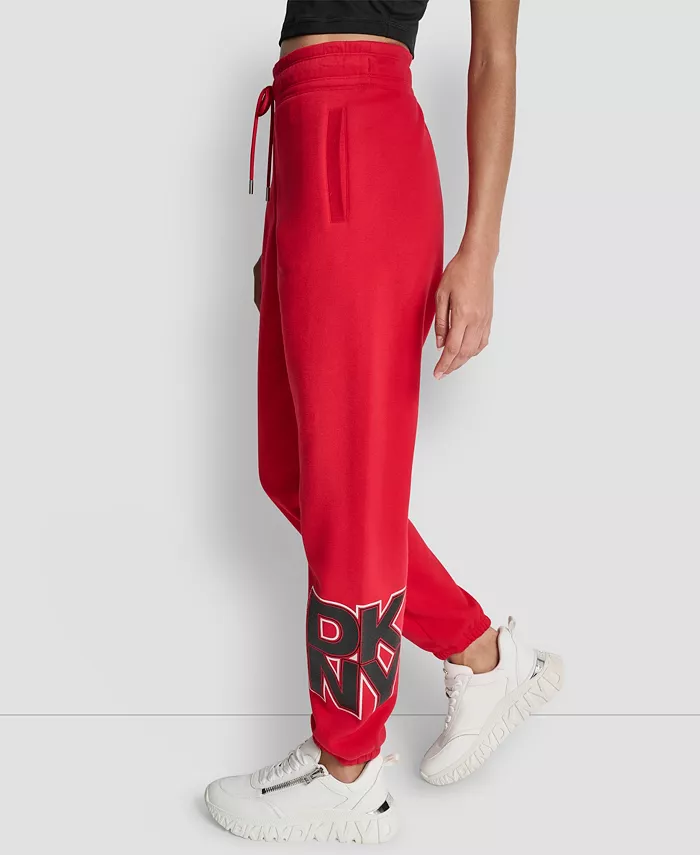 Women's Mixed Metal Stacked Glitter Logo Jogger - thumbnail 7
