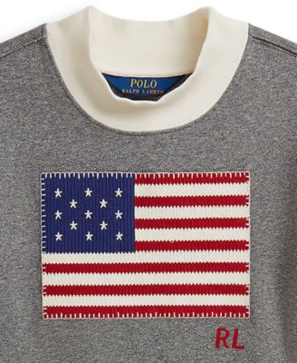 Girls' 7-16 Flag Mock Neck Sweatshirt