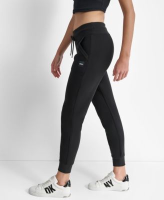 Women's Tonal Logo Patch Rib Trim Side Pockets Jogger