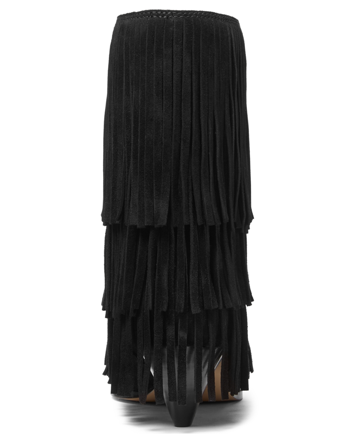 Michael Kors Suede Ankle Boot With Fringe In Animal Print