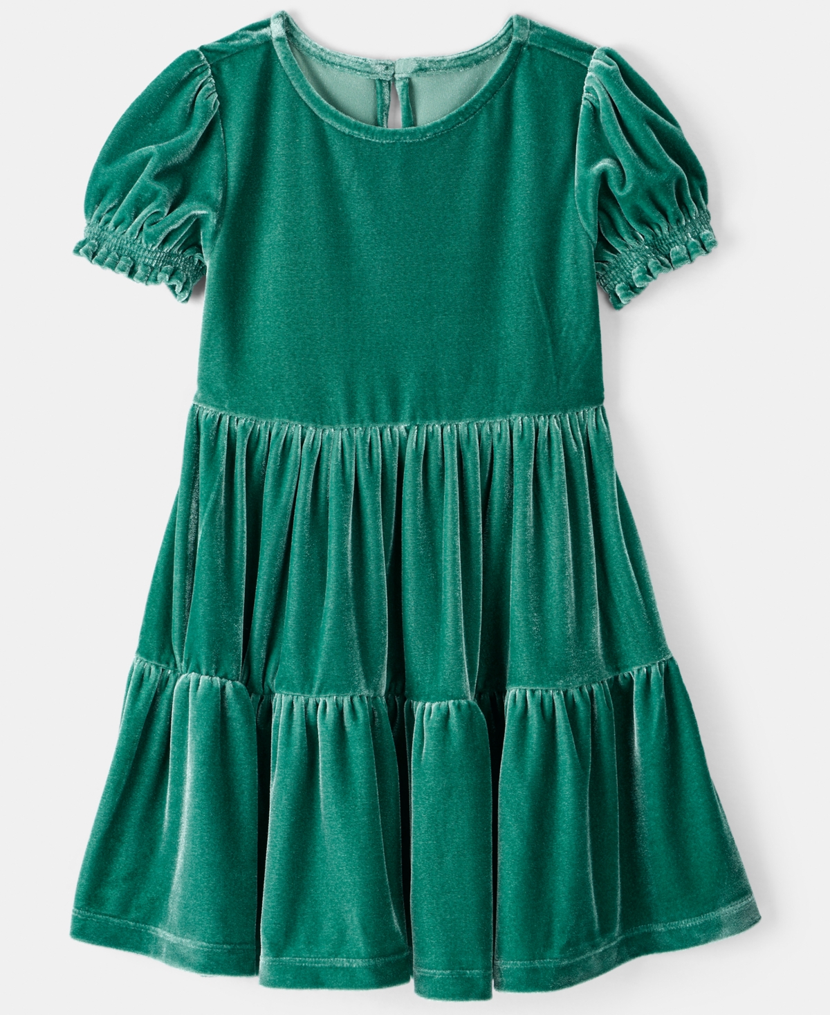 Carter's Girls 2t-5t Christmas Crewneck Dress In Green