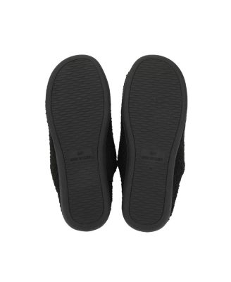 Men's Halloween Ghosts Black Slippers - L