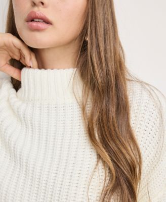 Women's Chunky Knit Mock Neck Sweater, Regular & Plus Size