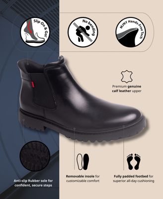 Men's Hudson Yards 2.0 Hands-Free Slip On Technology Leather Chelsea Boots