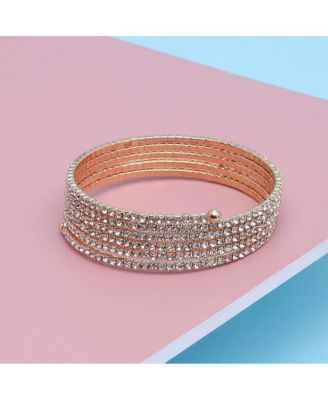 Women's Gold  Embellished Swirl Bracelet