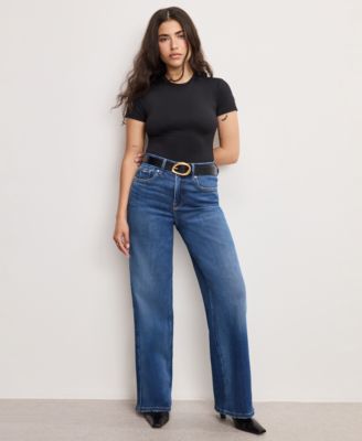 Soft Tech Good Petite Skate Wide Leg Jeans