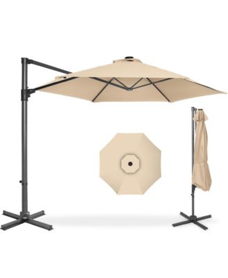 10ft 360° Rotating Cantilever Offset Hanging Patio Umbrella