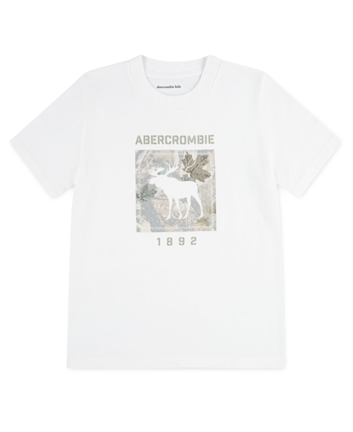Abercrombie Boys 5-16 Camo Moose T-shirts In White