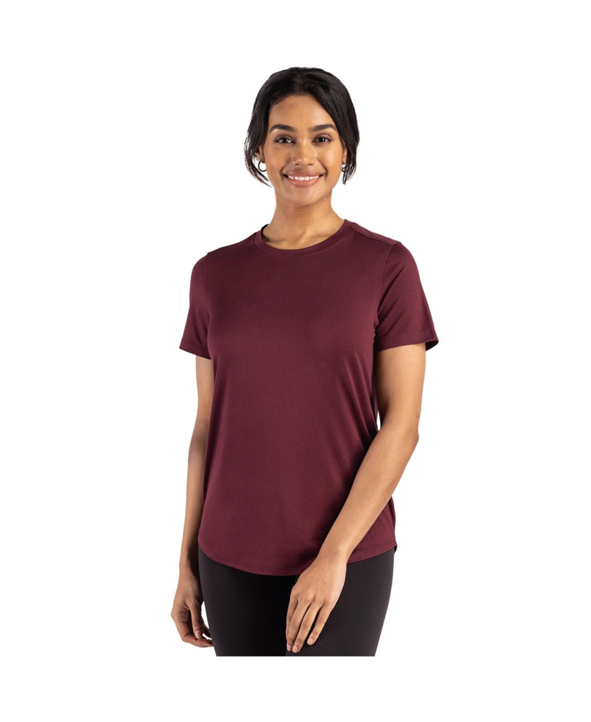 Cutter & Buck Women's Coastline Epic Comfort Recycled Short Sleeve Tee - Bordeaux