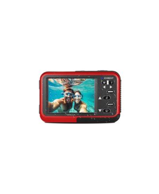 Duo MN50WP 48 MP AF 5K Ultra HD Waterproof Digital Camera with Dual Front & Rear LCD, Red