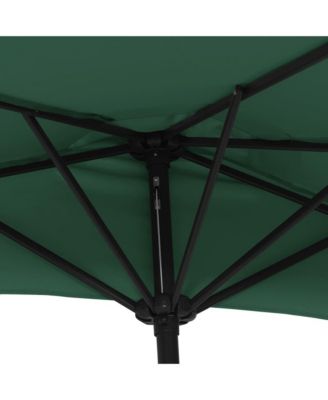 Garden Parasol Green Polyester, Aluminum, Steel