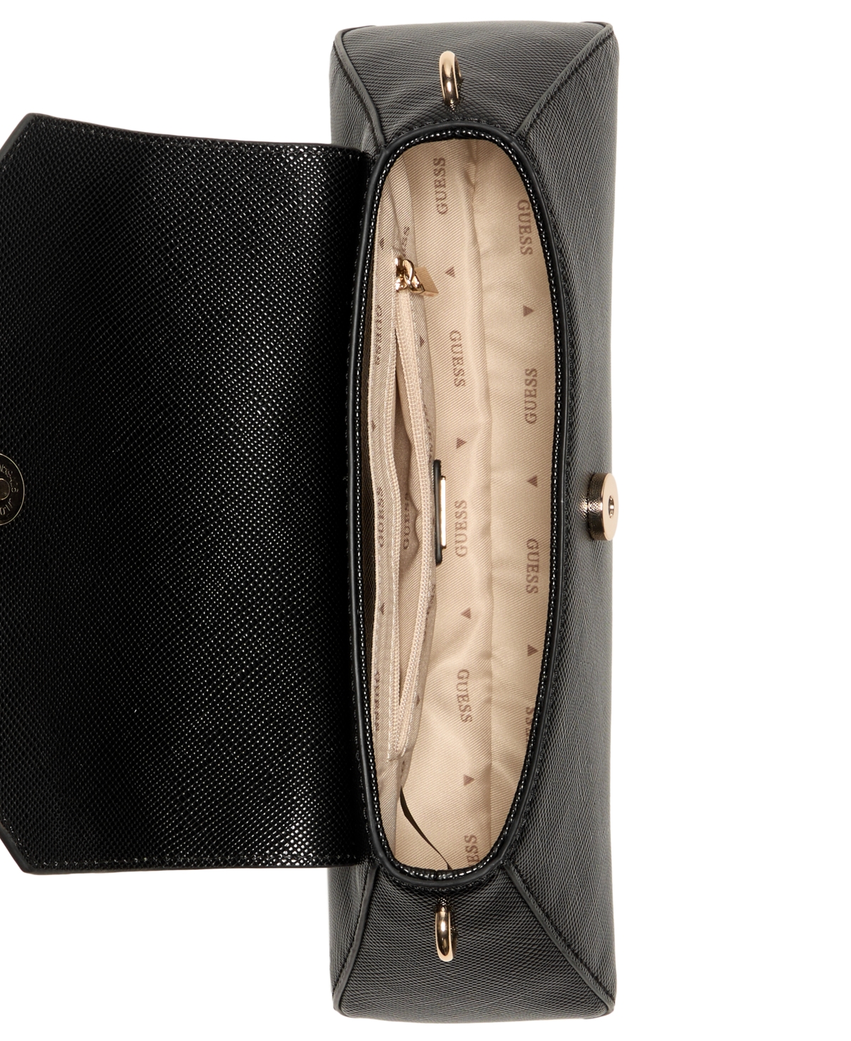 Guess Bolena Flap Small Shoulder Bag In Black