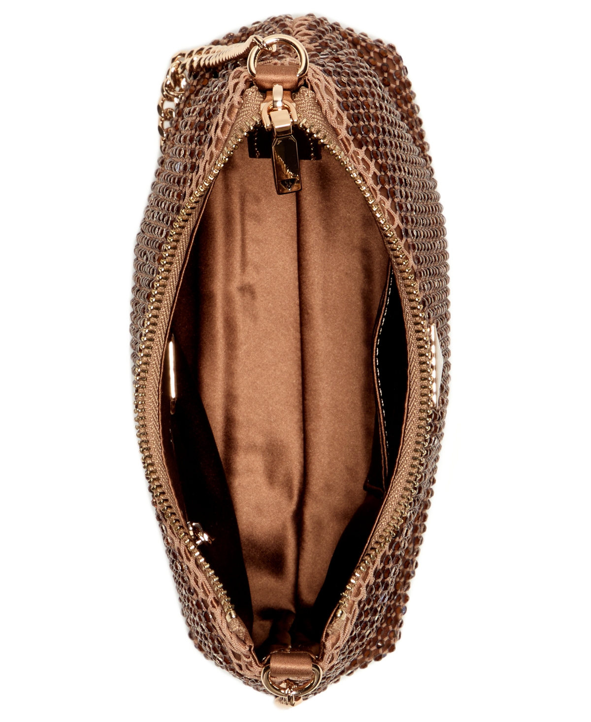 Guess Zalina Top Zip Shoulder Bag In Brown