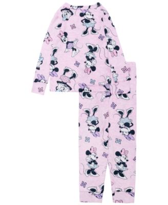 Girls' Toddler 2T-4T Minnie Mouse Printed Top and Pants Pajama, 2-Piece Set