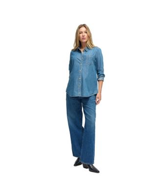 Maternity Ingrid + Isabel Denim Button Down Shirt