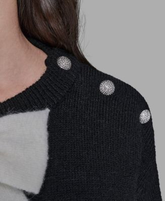 Women's Big Bow Applique Long Sleeve Sweater