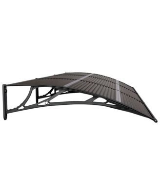 Door Canopy Black Polycarbonate 118.1 x 39.4 in Durable