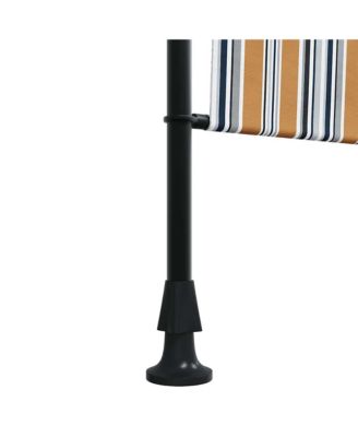 Outdoor Roller Blind Yellow and White, Anthracite