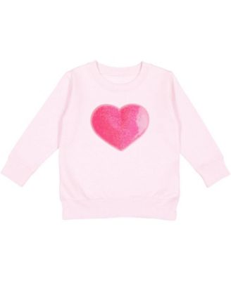 Baby Girls Heart Sequin Patch Sweatshirt
