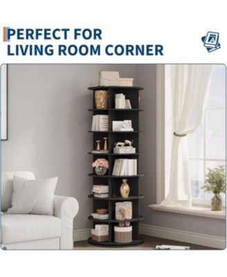 7 Tier Rotating Shoe Rack Tower,360°Revolving Free Standing Spinning Organizer,Vertical Spinning Shoes Display,Rotate Shoes Closet Organization