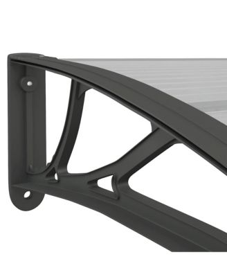 Door Canopy Black Polycarbonate, ABS, Aluminum 157.5 x 39.4 in