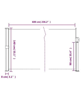 Retractable Side Awning Anthracite