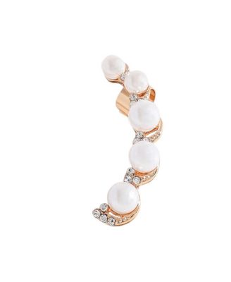 Gold Plated Pearl Cuff Earrings