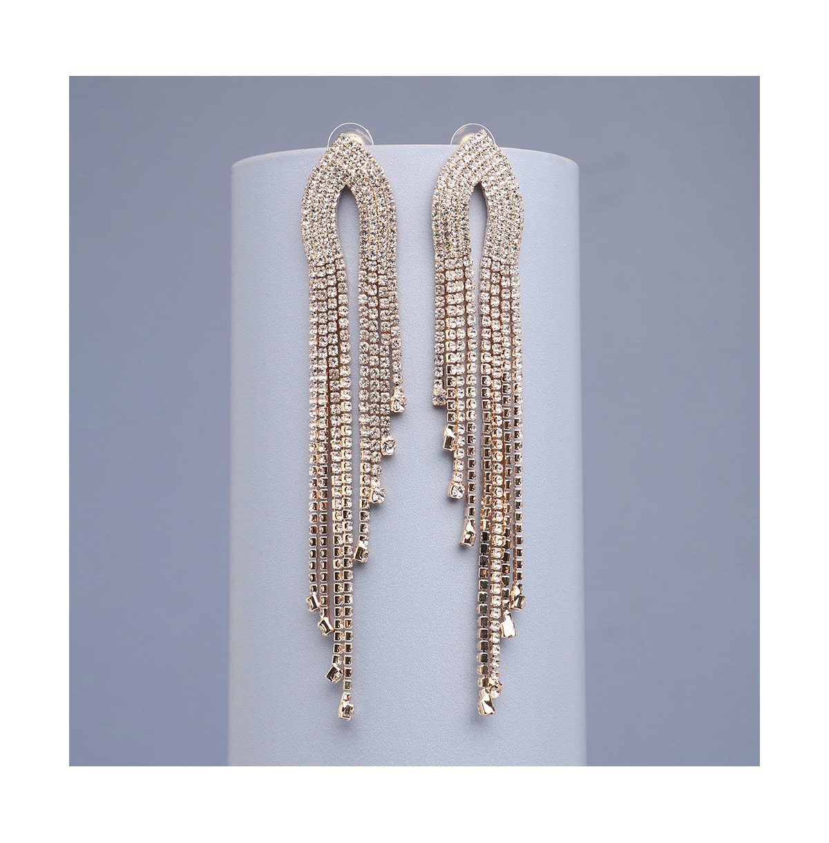 Sohi Women Silver Coloured Stud Earrings In Gold