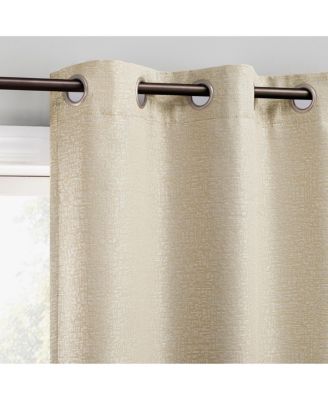 Servana Abstract Magnetic Closure 100% Blackout Grommet Curtain Panel Pair