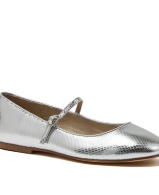 Women's Classic Metallic Mary Jane Flats