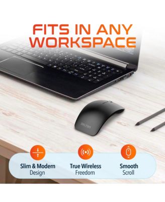 S10 Curved Ergonomic Wireless Mouse, 2.4GHz USB Mouse (DMERGS10-WB)