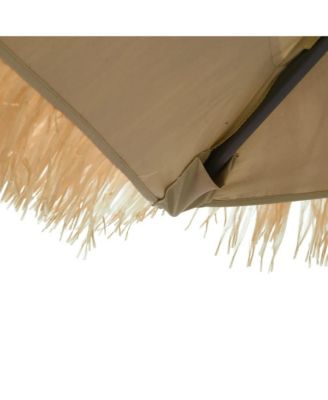 Garden Parasol Brown Material: 100% polyester, Powder-Coated Steel