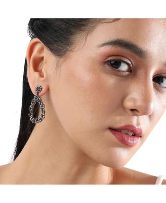 Clustered Hollow Teardrop Earrings