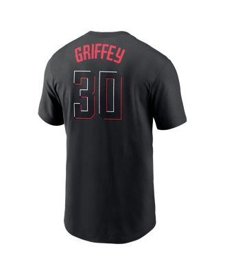 Men's Ken Griffey Jr.&nbsp;Black Cincinnati Reds City Connect Fuse Name Number T-Shirt