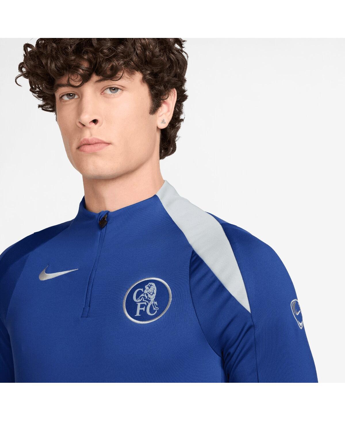Nike Men's Blue Chelsea 2025/26 Strike Drill Quarter-Zip Long Sleeve Dri-fit Top