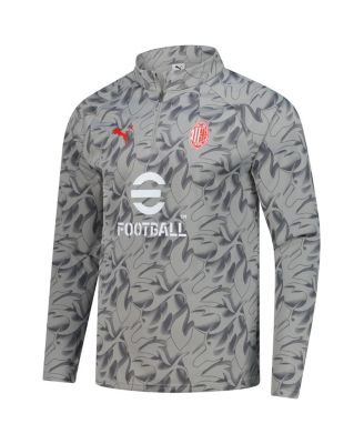 Men's Gray AC Milan 2025/26 Pre-Match DryCell Quarter-Zip T-Shirt