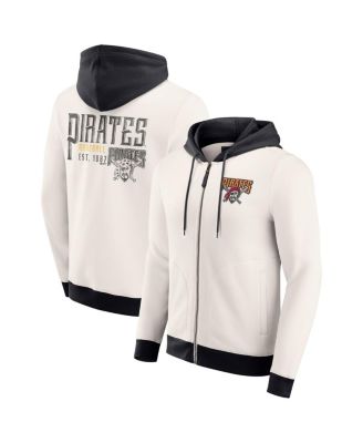 Fanatics - Men's Cream Pittsburgh Pirates Polar Fleece Full-Zip Hoodie