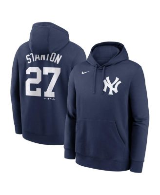 Nike - Men's Giancarlo Stanton Navy New York Yankees Player Name Number Club Fleece Pullover Hoodie