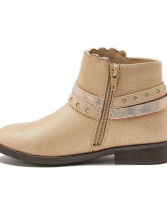 Little Girls Shimmer Zip Up Western Booties