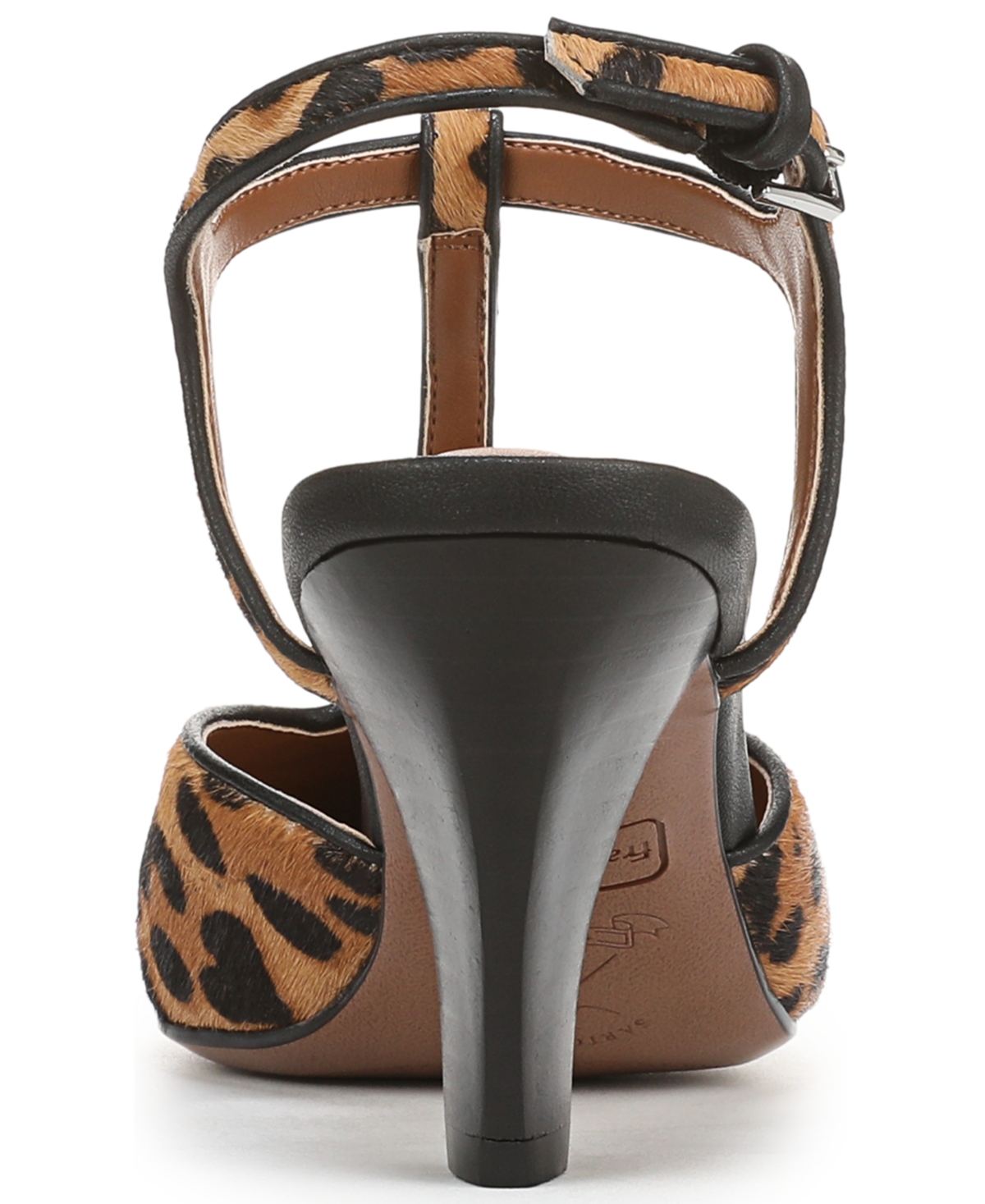 Franco Sarto Ovett Pointed Toe T-strap Pump In Brown