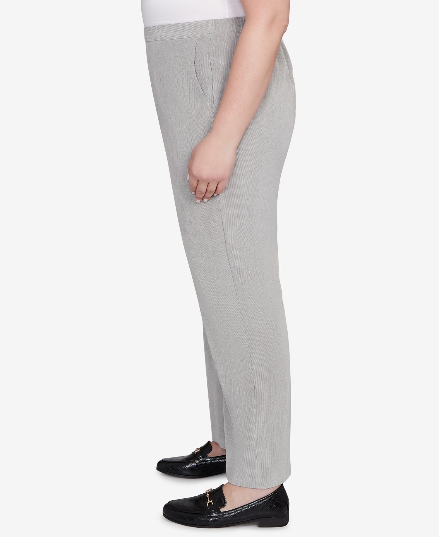 Plus Size Stockbridge Pull-On Corduroy Flat Front Short Length Pant