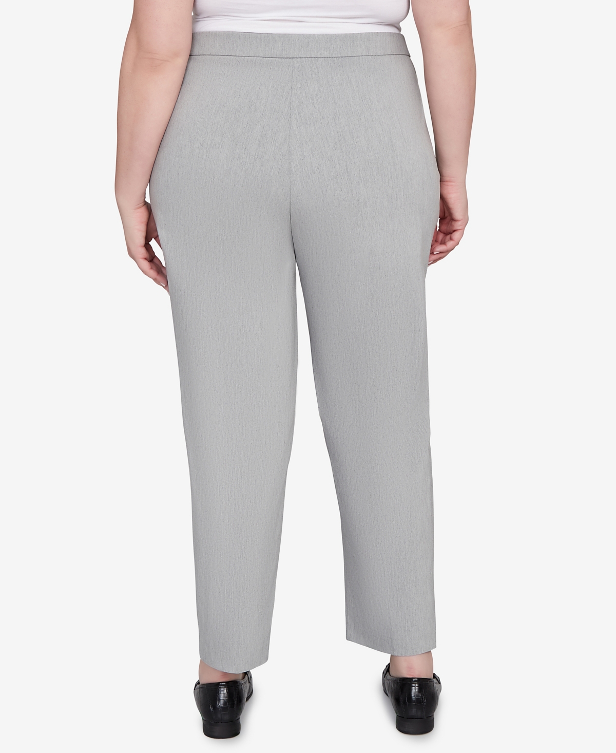 Alfred Dunner Plus Size Stockbridge Modern Millennium Average Length Pant In Gray