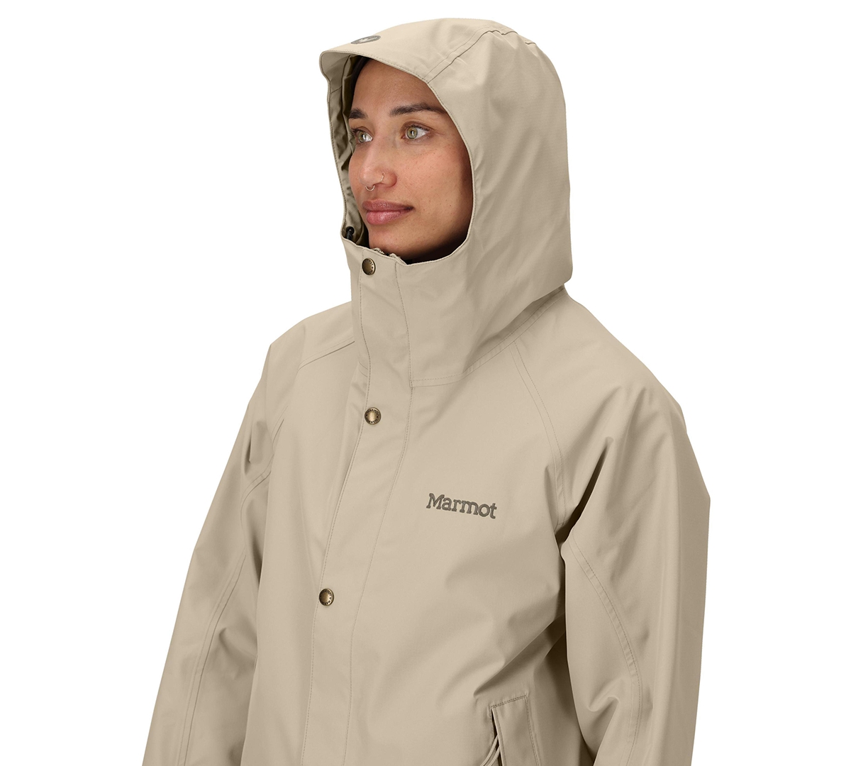 Marmot Women's Cascade Hooded Waterproof Jacket In Gray