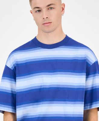 Men's Cotton Nisote Striped Crewneck T-Shirt