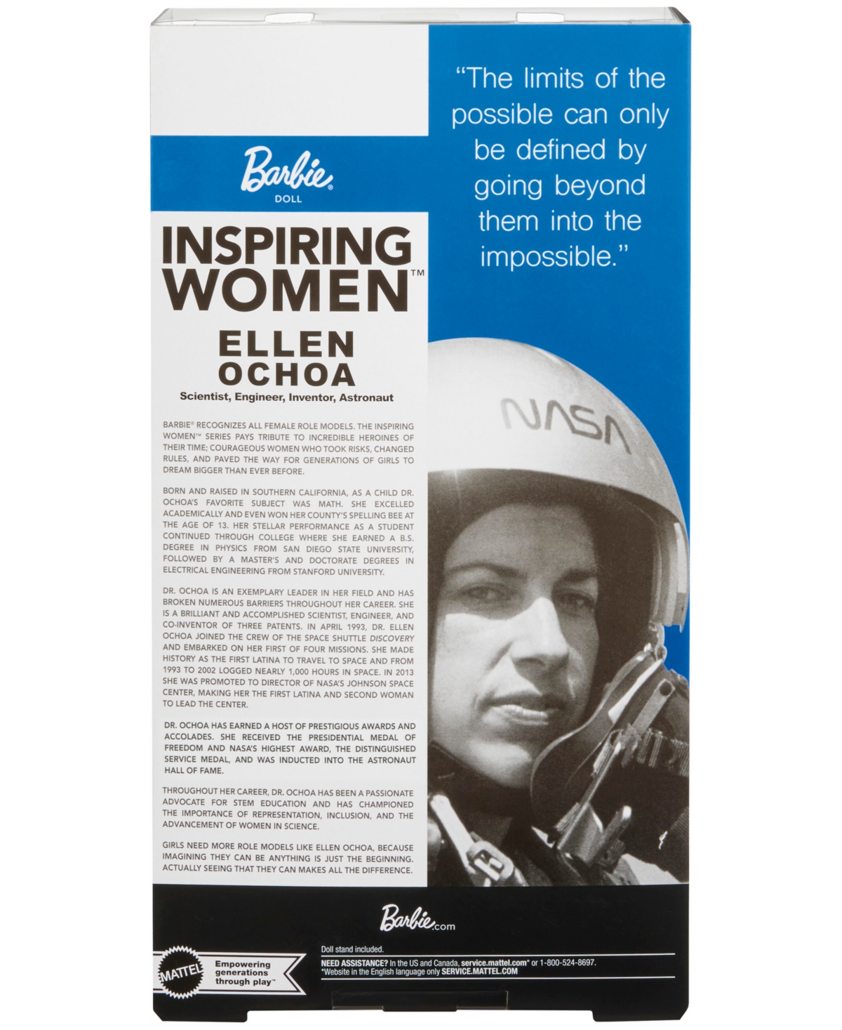 Barbie Ellen Ochoa  Inspiring Women Doll In Orange