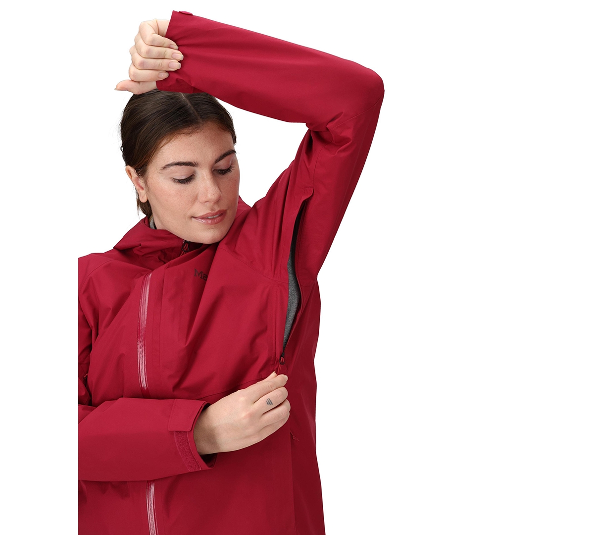 Marmot Women's Waypoint Gore-tex Hooded Collar Jackets In Red